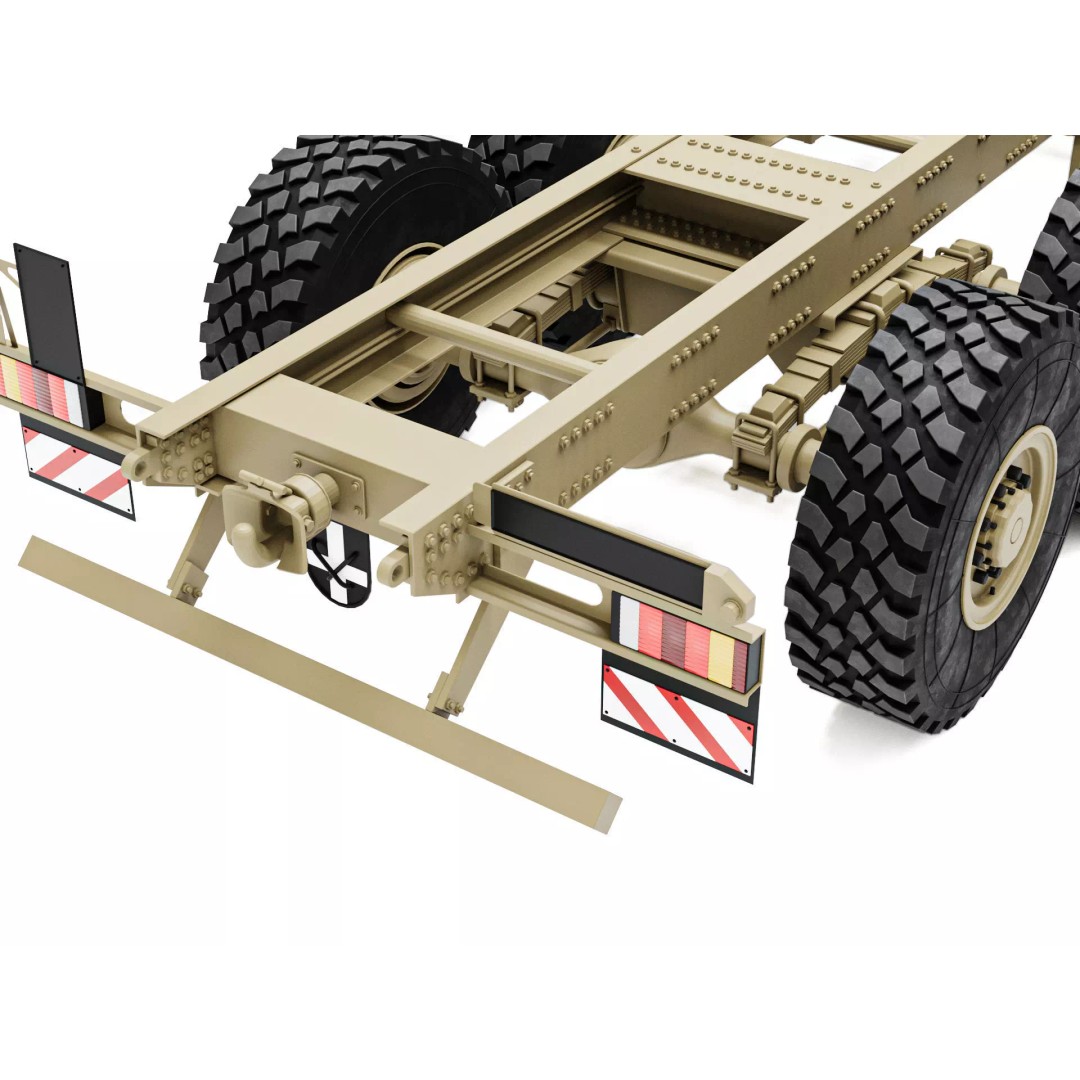 MAN HX77 8x8 Military Truck Chassis 3D Model – High Detail Modular Asset, FBX, OBJ - View 23