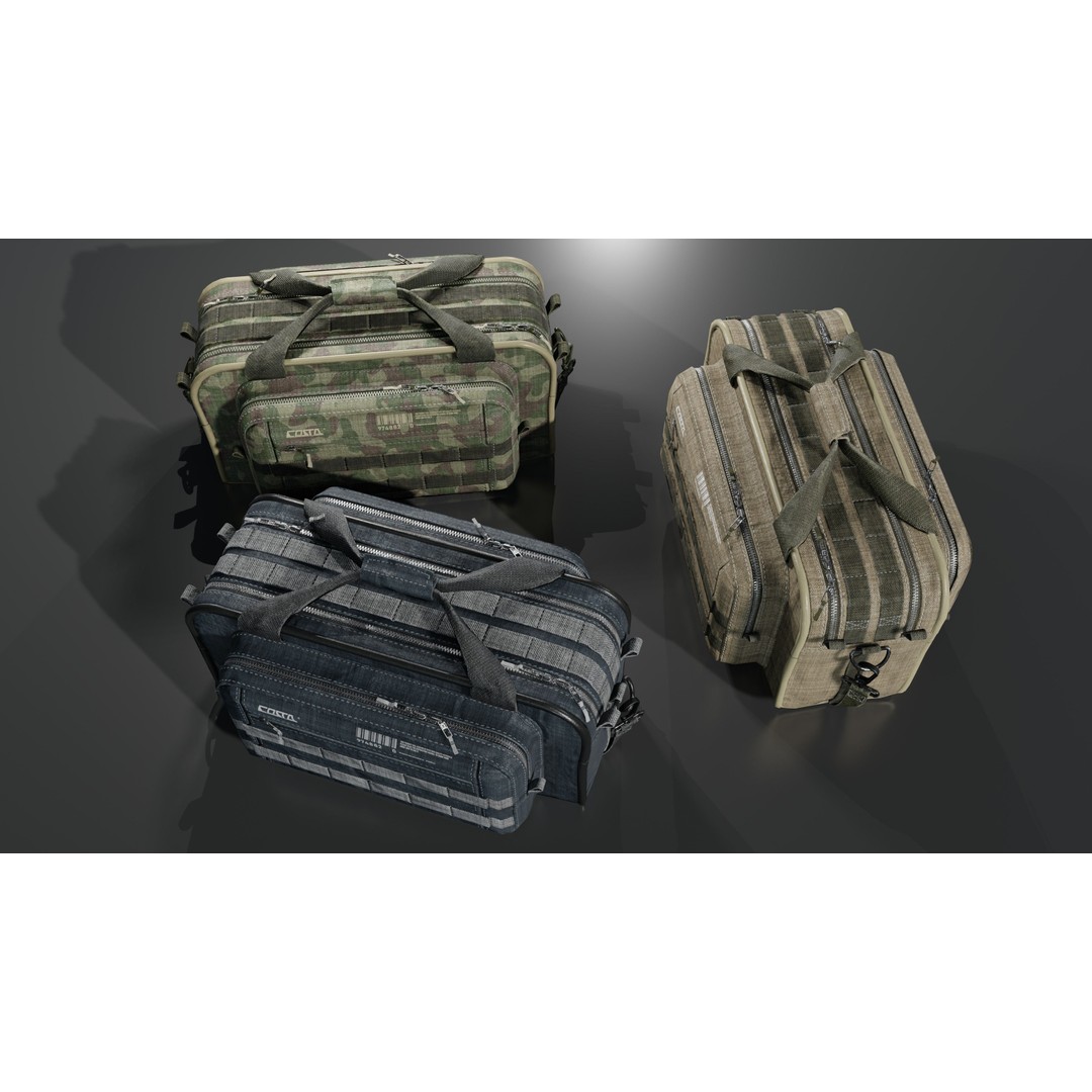 Camping Bag 3D Model – Low Poly Game Asset, PBR Textures, FBX - View 10