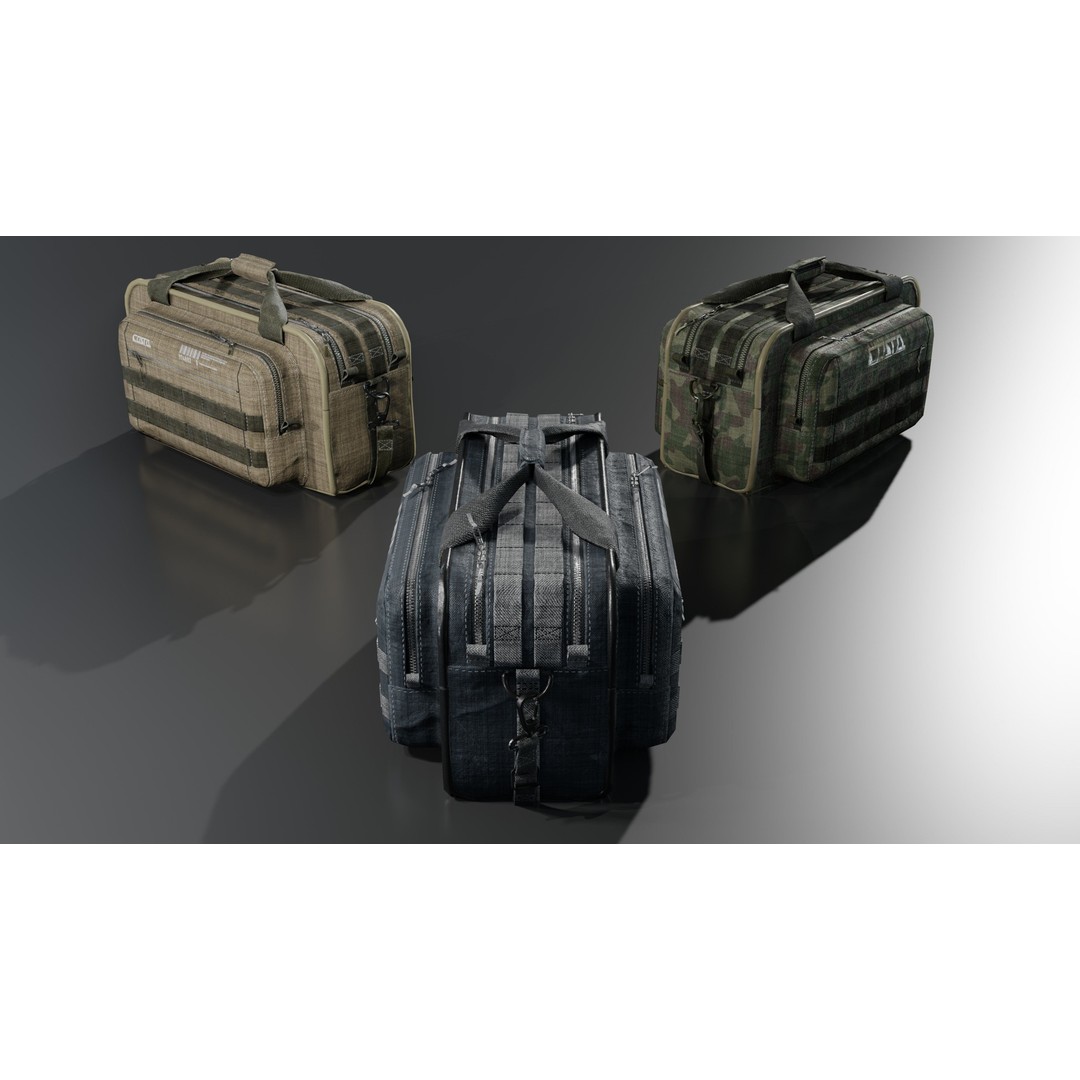 Camping Bag 3D Model – Low Poly Game Asset, PBR Textures, FBX - View 12
