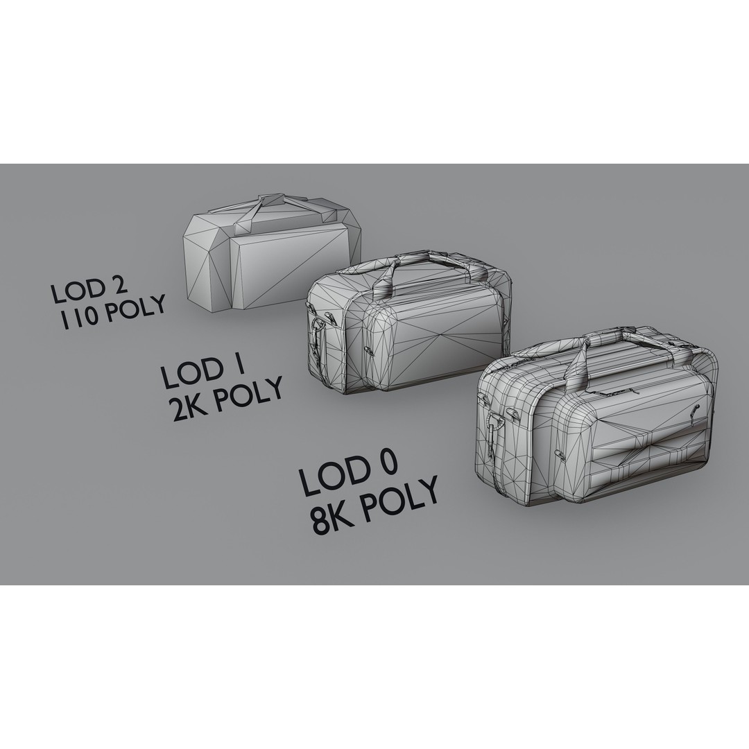 Camping Bag 3D Model – Low Poly Game Asset, PBR Textures, FBX - View 4