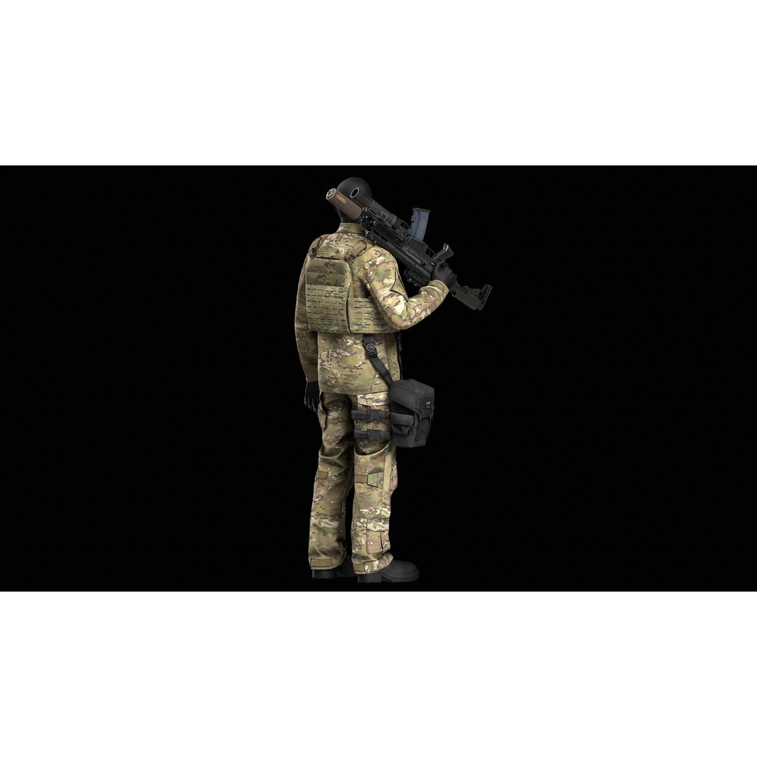 BLACKHAWK Omega Elite Gas Mask Pouch 3D Model – Low Poly Game-Ready Asset, FBX
