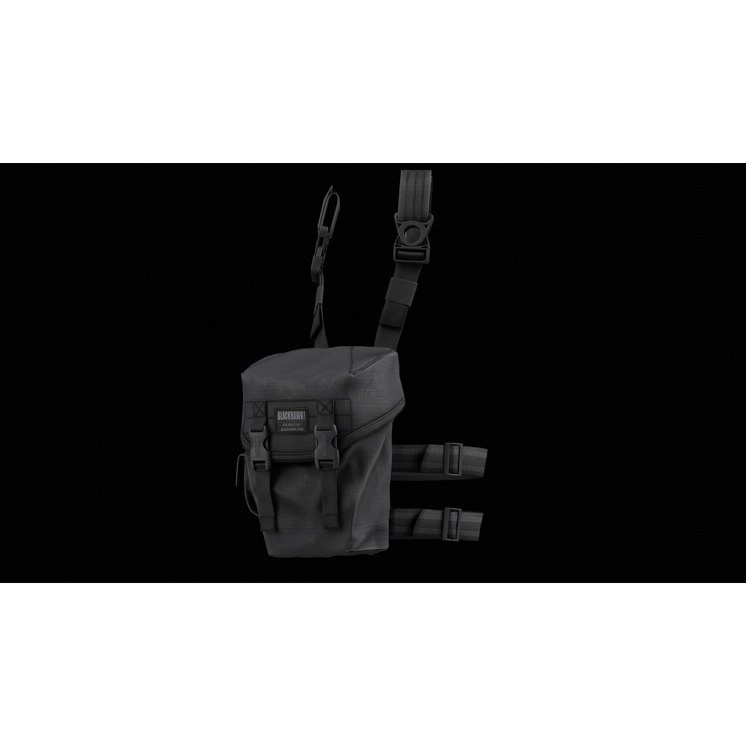 BLACKHAWK Omega Elite Gas Mask Pouch 3D Model – Low Poly Game-Ready Asset, FBX - View 10