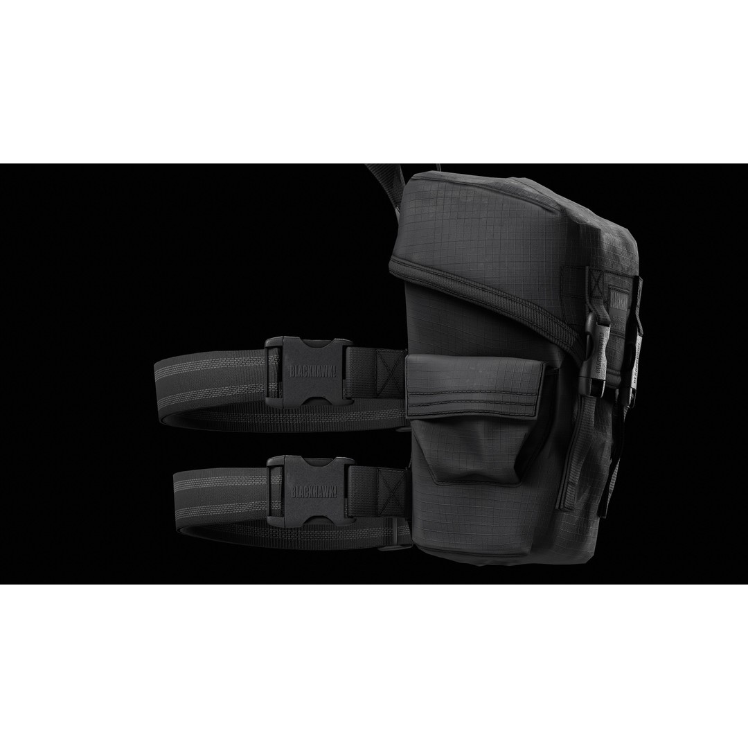BLACKHAWK Omega Elite Gas Mask Pouch 3D Model – Low Poly Game-Ready Asset, FBX - View 13