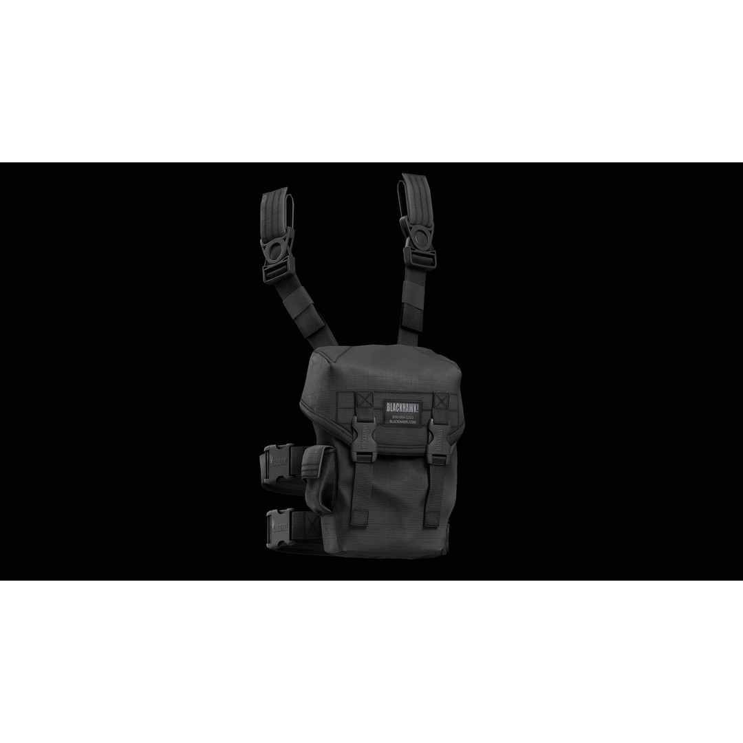 BLACKHAWK Omega Elite Gas Mask Pouch 3D Model – Low Poly Game-Ready Asset, FBX - View 7