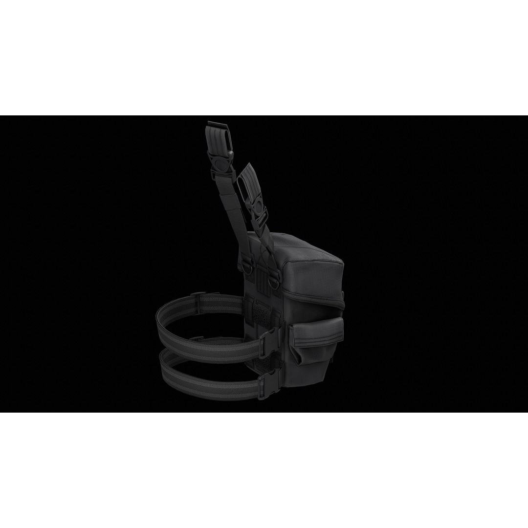 BLACKHAWK Omega Elite Gas Mask Pouch 3D Model – Low Poly Game-Ready Asset, FBX - View 8