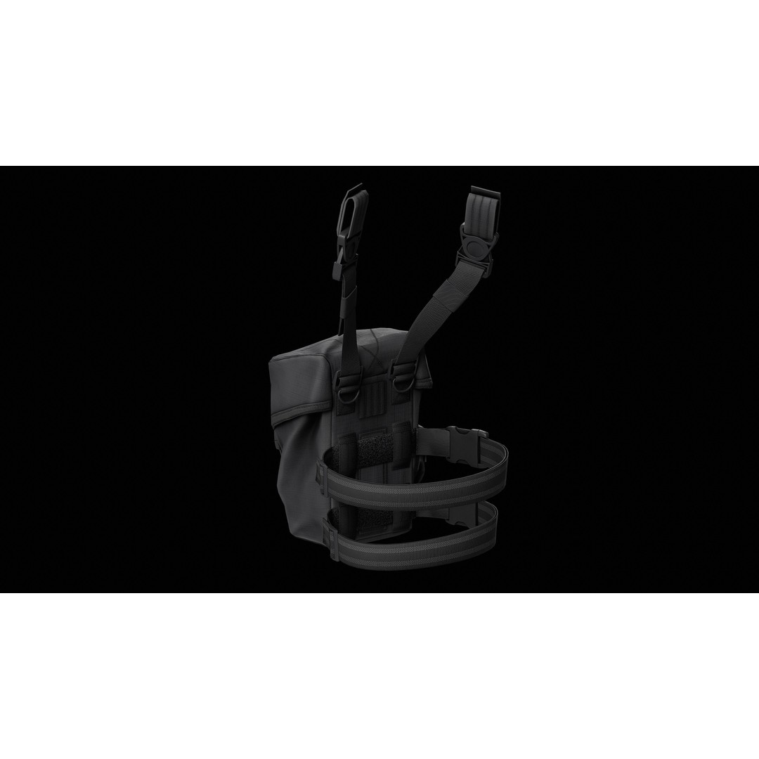 BLACKHAWK Omega Elite Gas Mask Pouch 3D Model – Low Poly Game-Ready Asset, FBX - View 9