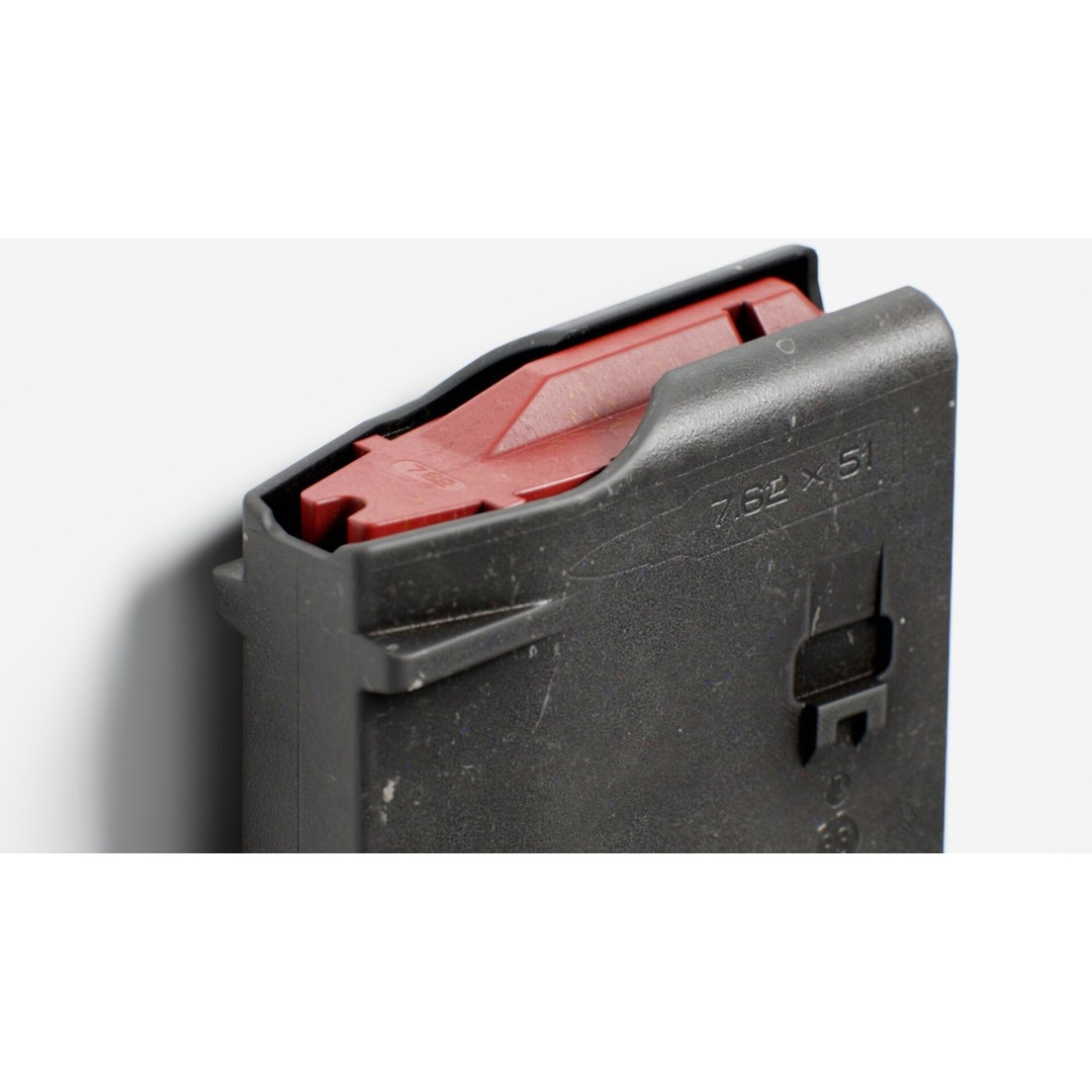 Magpul 20 Round Mag 3D Model – Low Poly Game-Ready Asset, FBX, OBJ - View 8