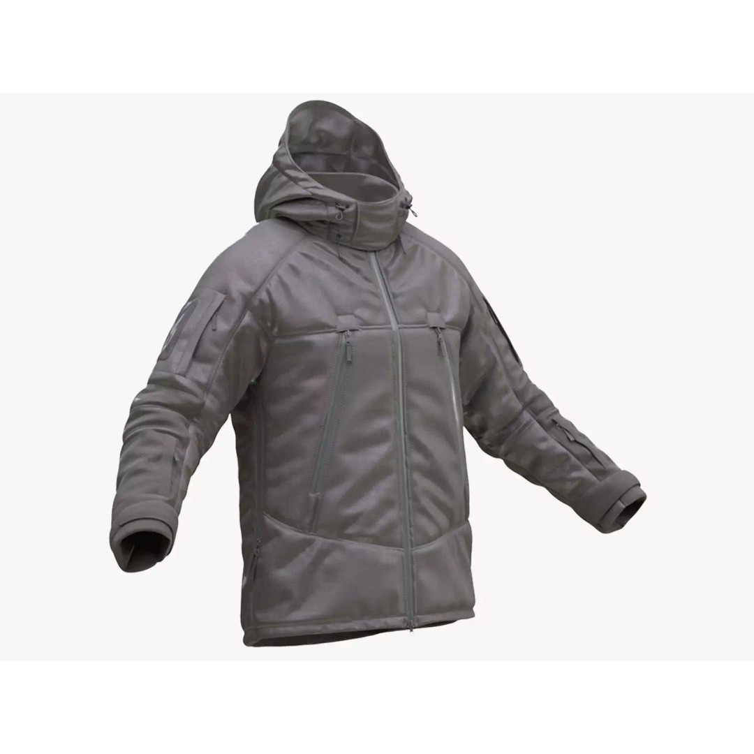 Military Winter Jacket 3D Model – Rigged Low-Poly Asset for UE5 - View 2