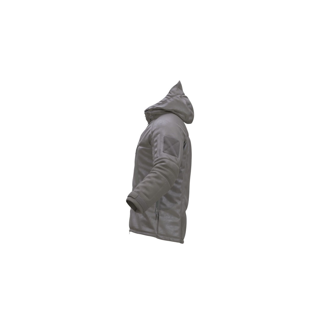 Military Winter Jacket 3D Model – Rigged Low-Poly Asset for UE5 - View 8