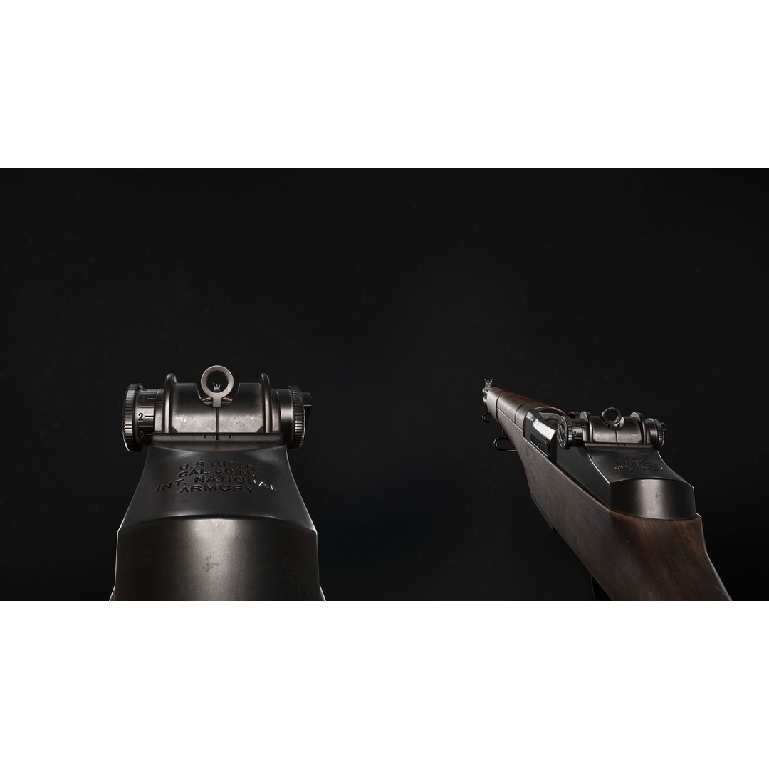 M1 Garand Rifle 3D Model – Low Poly Game Asset, FBX, Blender - View 7