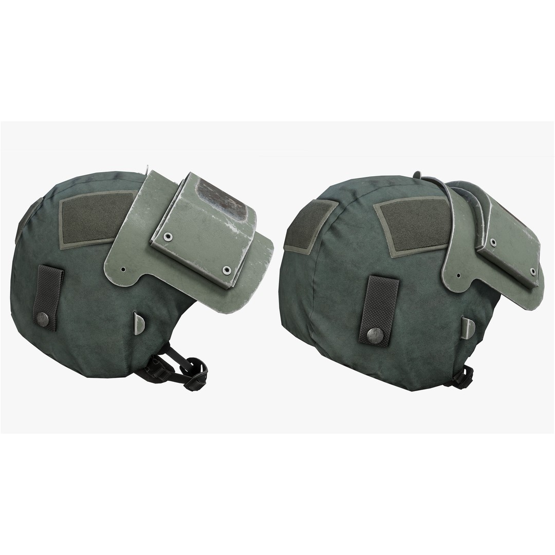 Helmet 3D Model – Low Poly Game-Ready Tactical Armor, FBX - View 5