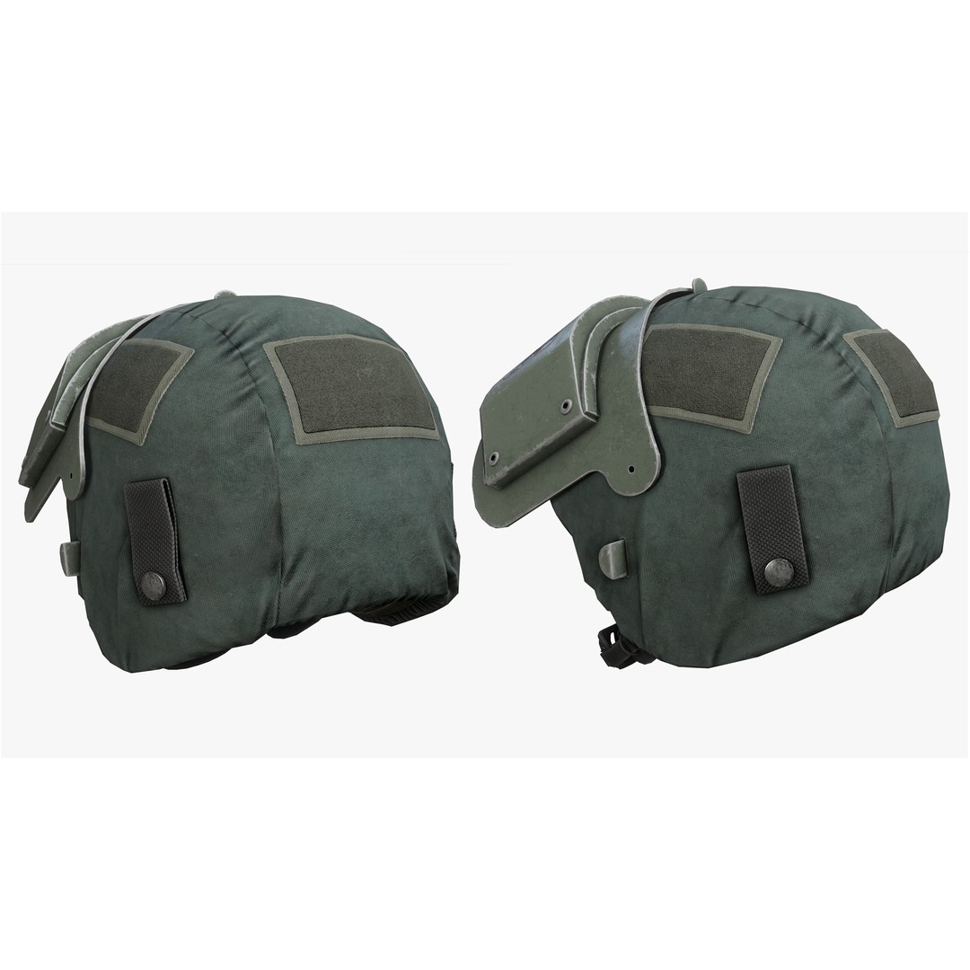 Helmet 3D Model – Low Poly Game-Ready Tactical Armor, FBX - View 7