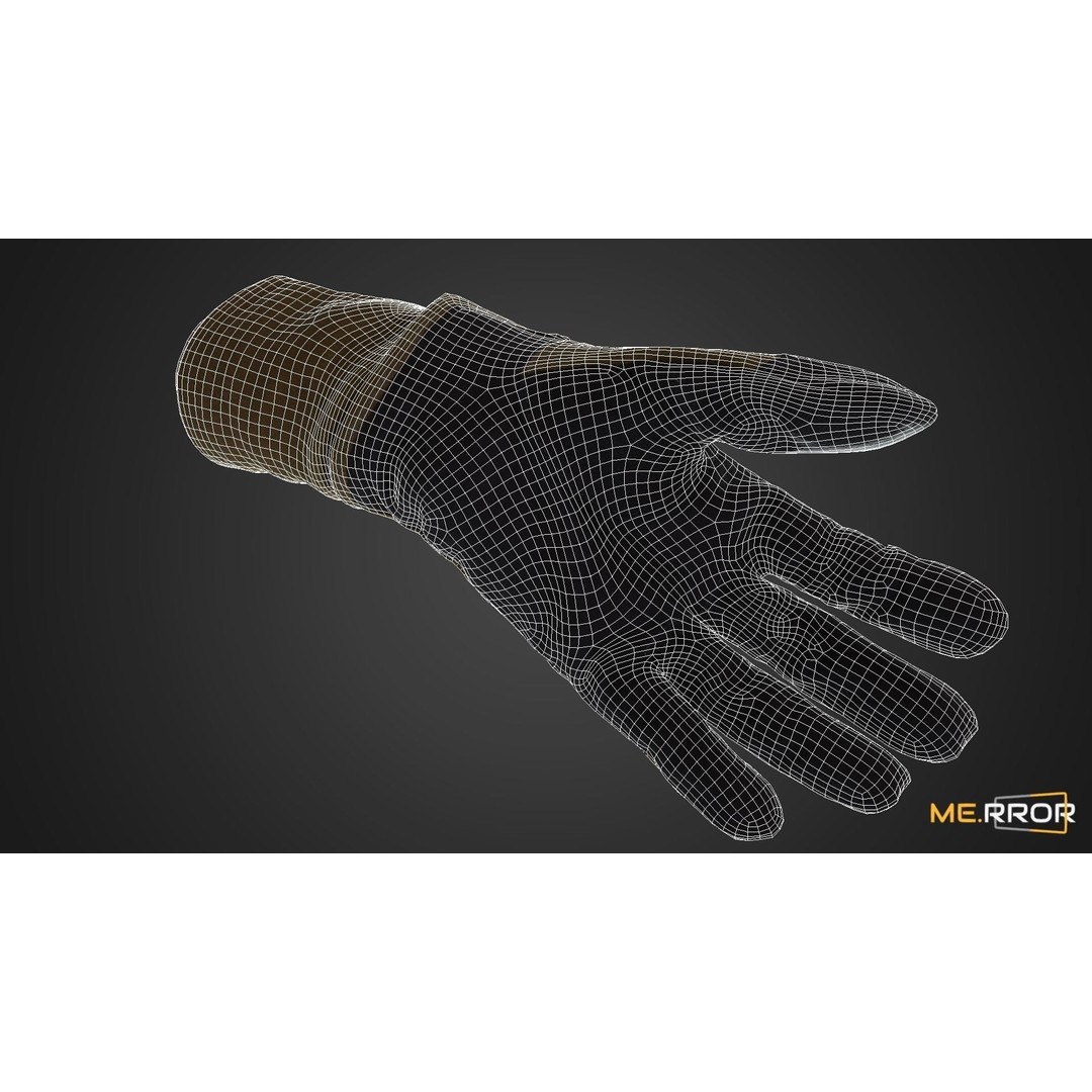 Military Tactical Glove 3D Model – Low Poly Game Ready Asset, FBX, OBJ - View 13