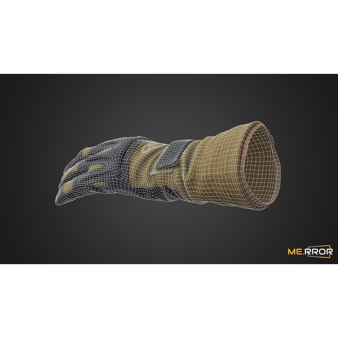 Military Tactical Glove 3D Model – Low Poly Game Ready Asset, FBX, OBJ - View 16