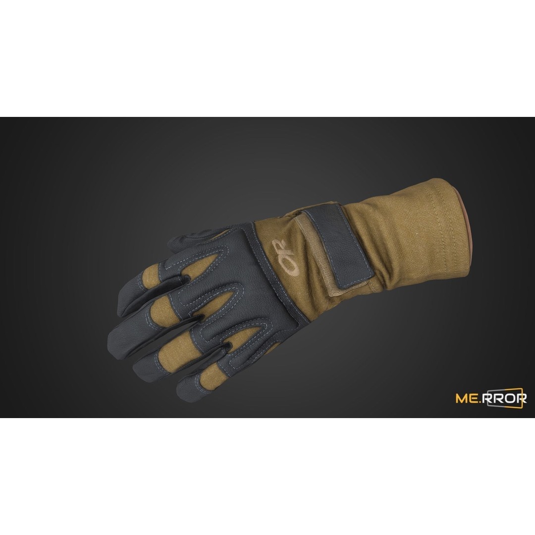 Military Tactical Glove 3D Model – Low Poly Game Ready Asset, FBX, OBJ - View 4