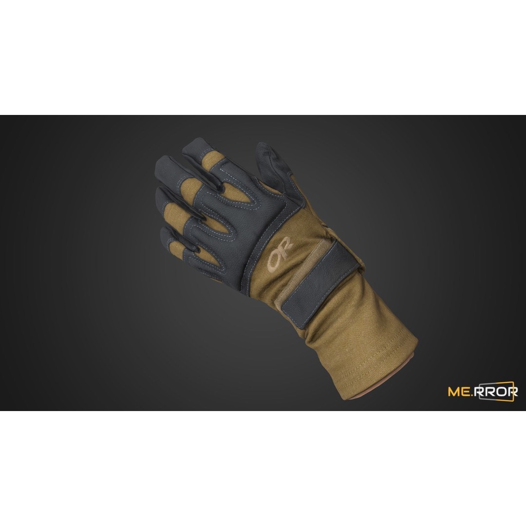 Military Tactical Glove 3D Model – Low Poly Game Ready Asset, FBX, OBJ - View 5