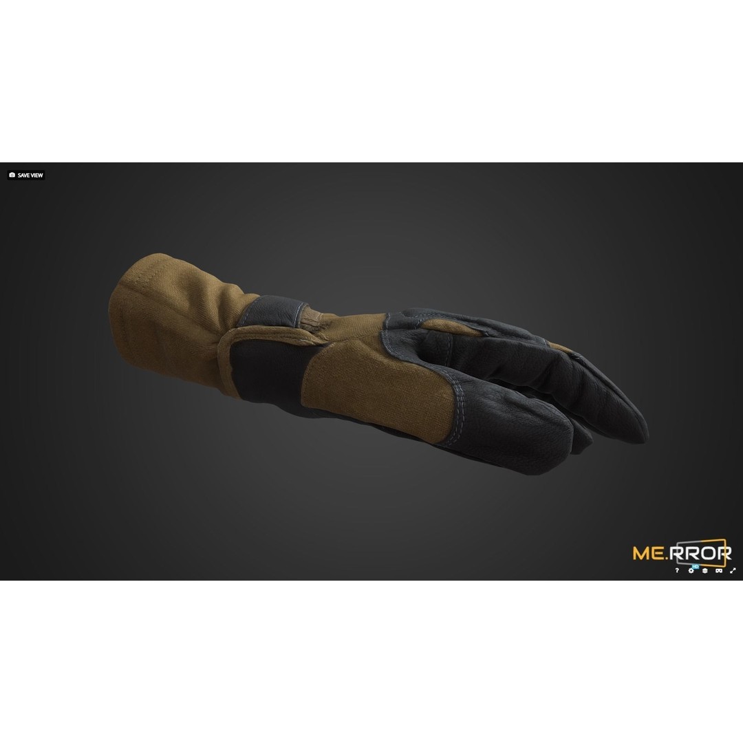 Military Tactical Glove 3D Model – Low Poly Game Ready Asset, FBX, OBJ - View 6