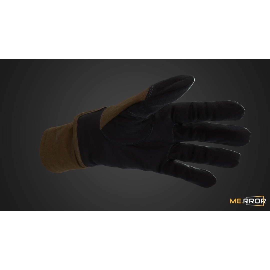 Military Tactical Glove 3D Model – Low Poly Game Ready Asset, FBX, OBJ - View 7