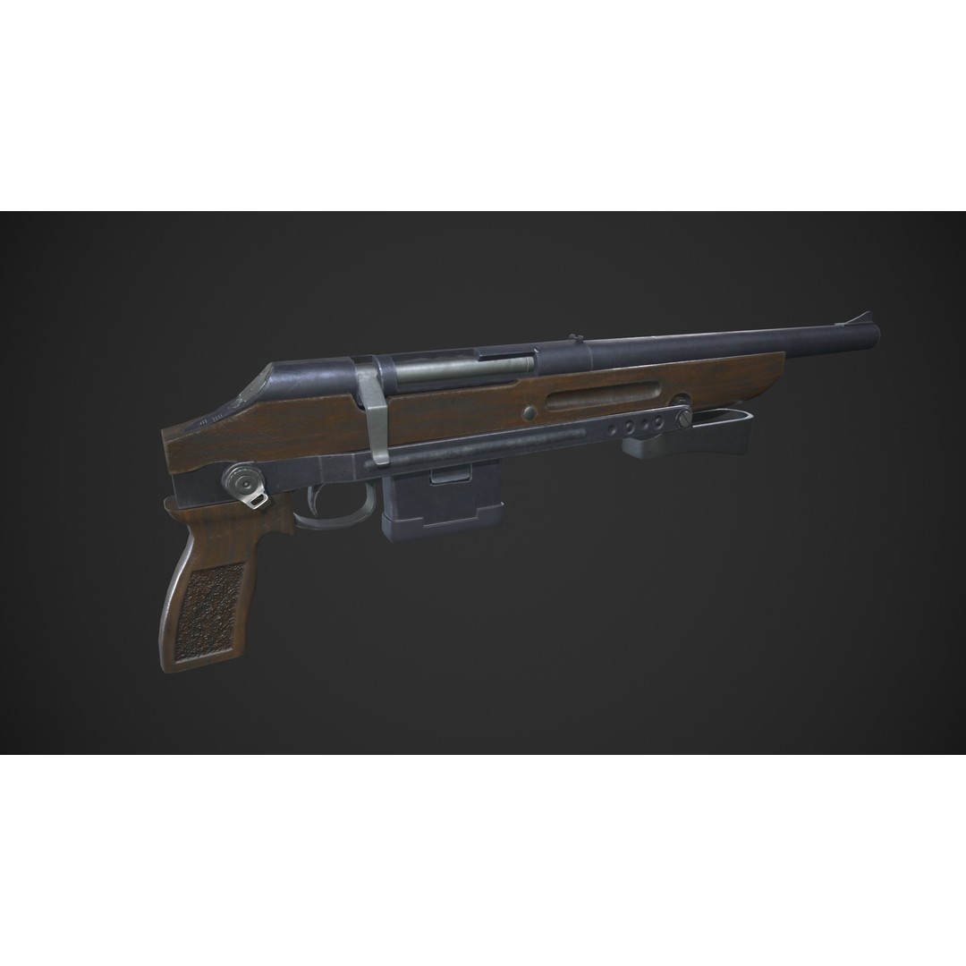 TOZ-106 Shotgun 3D Model – Low Poly Game Asset with PBR Textures - View 10