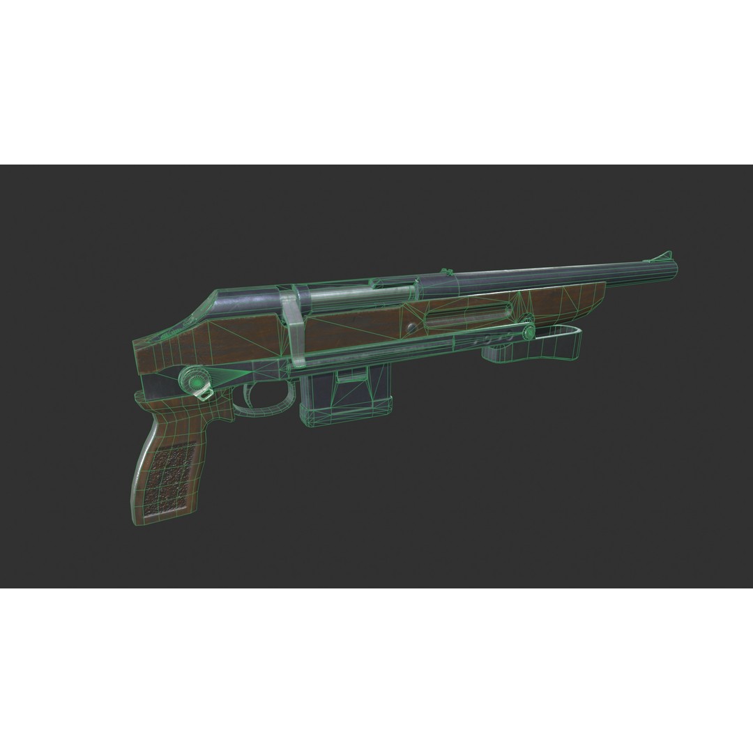 TOZ-106 Shotgun 3D Model – Low Poly Game Asset with PBR Textures - View 11
