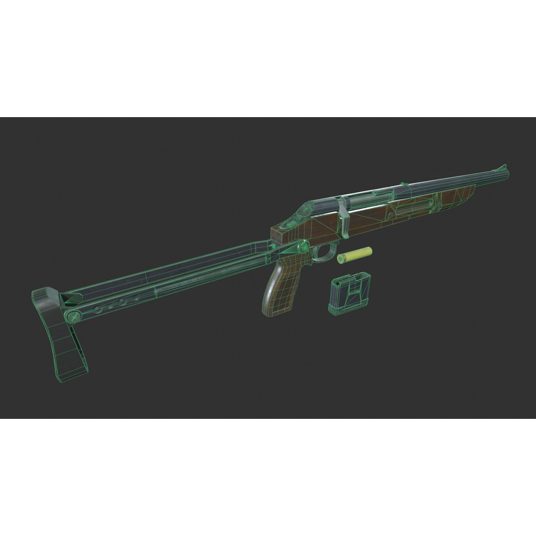TOZ-106 Shotgun 3D Model – Low Poly Game Asset with PBR Textures - View 13