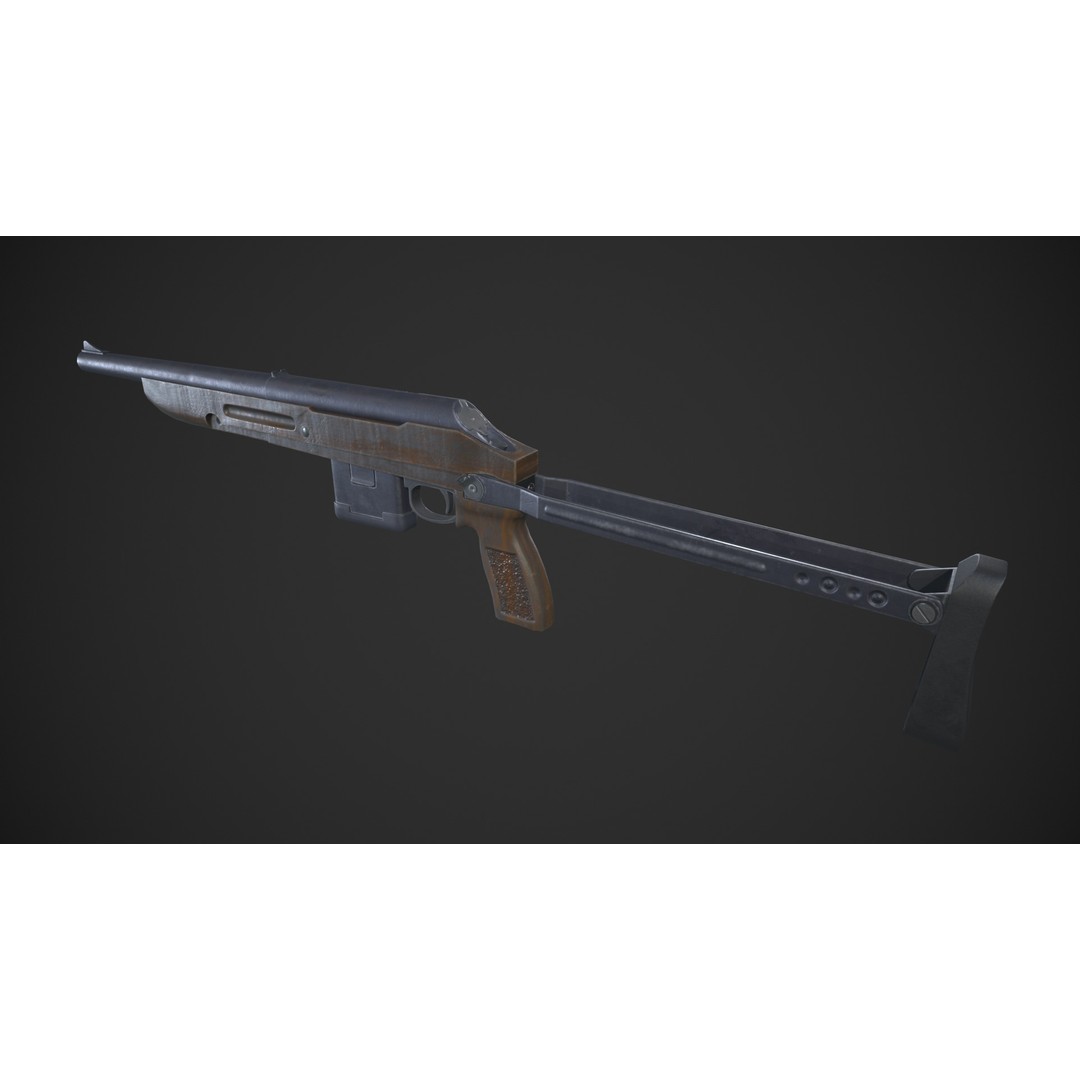 TOZ-106 Shotgun 3D Model – Low Poly Game Asset with PBR Textures - View 14
