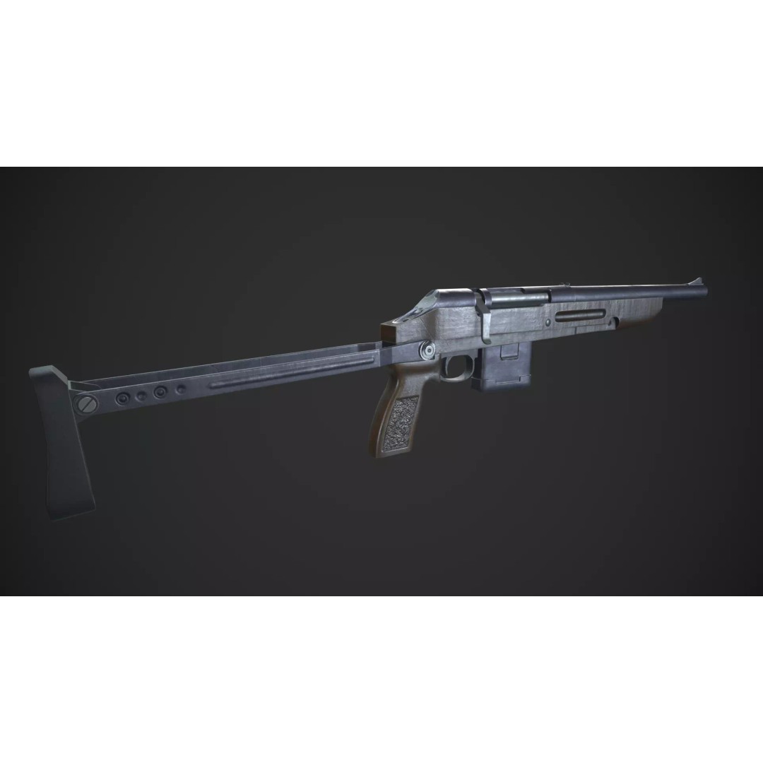 TOZ-106 Shotgun 3D Model – Low Poly Game Asset with PBR Textures - View 2