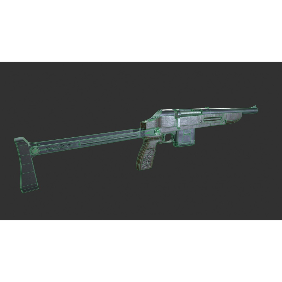 TOZ-106 Shotgun 3D Model – Low Poly Game Asset with PBR Textures - View 3