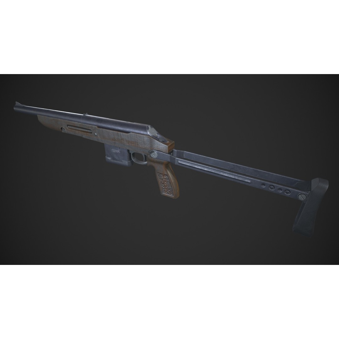 TOZ-106 Shotgun 3D Model – Low Poly Game Asset with PBR Textures - View 4