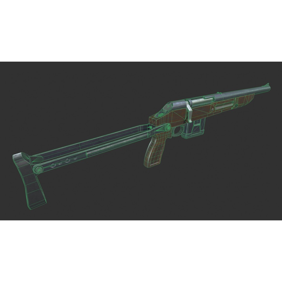 TOZ-106 Shotgun 3D Model – Low Poly Game Asset with PBR Textures - View 7