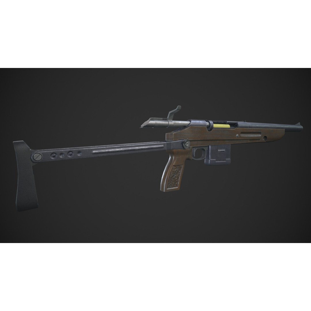 TOZ-106 Shotgun 3D Model – Low Poly Game Asset with PBR Textures - View 8