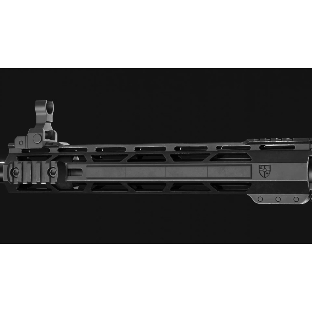 Alexander Arms 50 Beowulf Tactical AR-15 3D Model – Low Poly Game Asset, FBX - View 11
