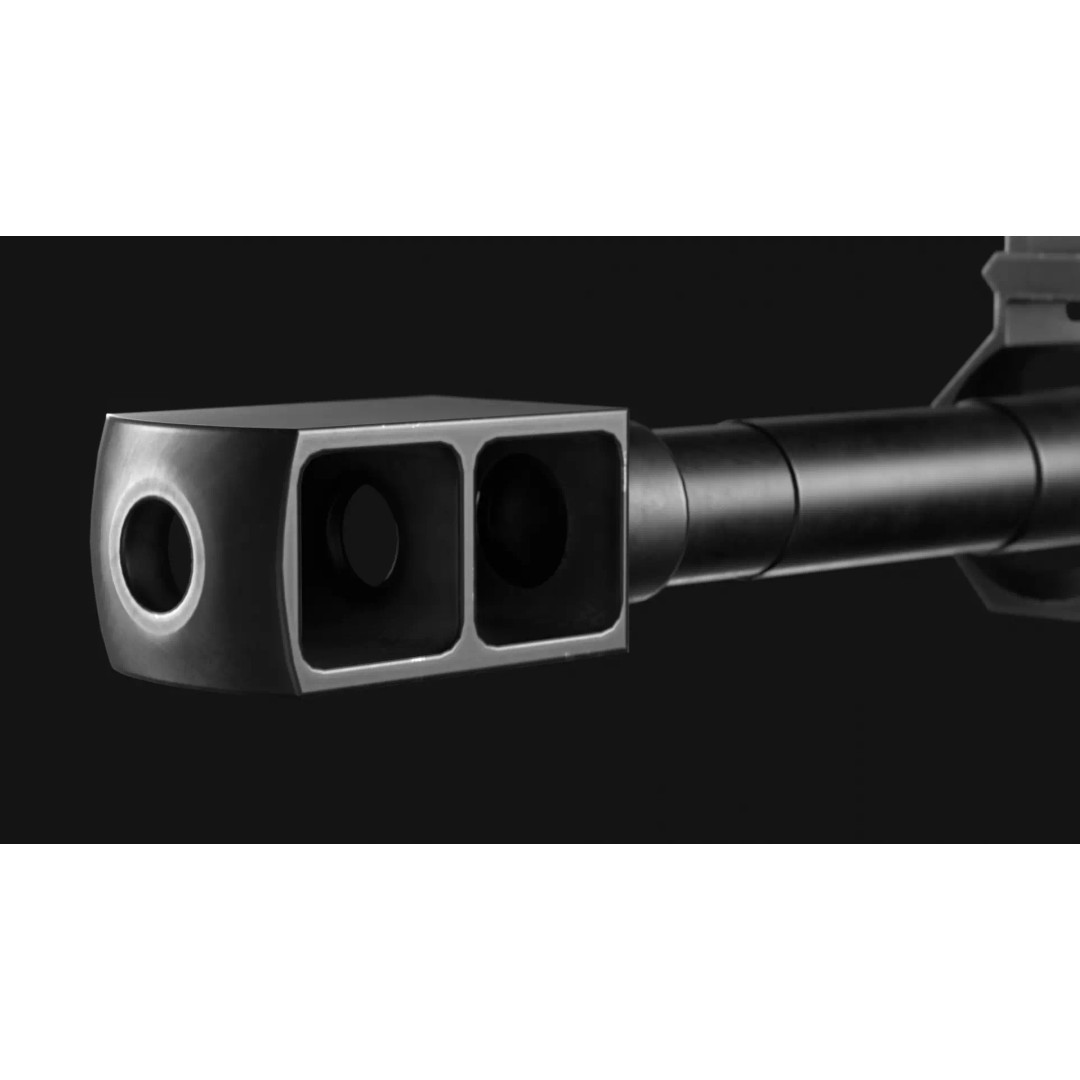 Alexander Arms 50 Beowulf Tactical AR-15 3D Model – Low Poly Game Asset, FBX - View 14