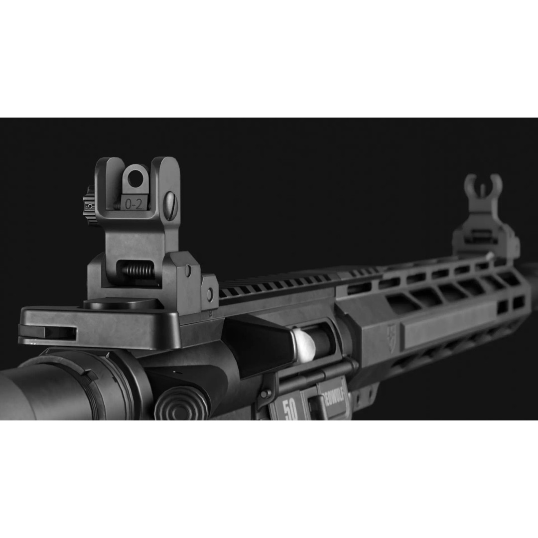 Alexander Arms 50 Beowulf Tactical AR-15 3D Model – Low Poly Game Asset, FBX - View 16