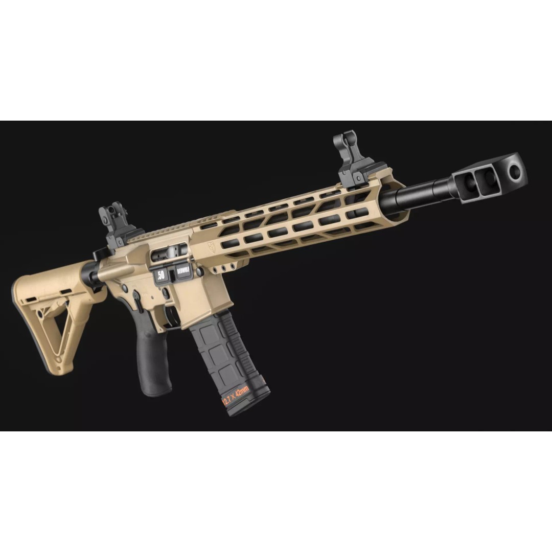Alexander Arms 50 Beowulf Tactical AR-15 3D Model – Low Poly Game Asset, FBX - View 6