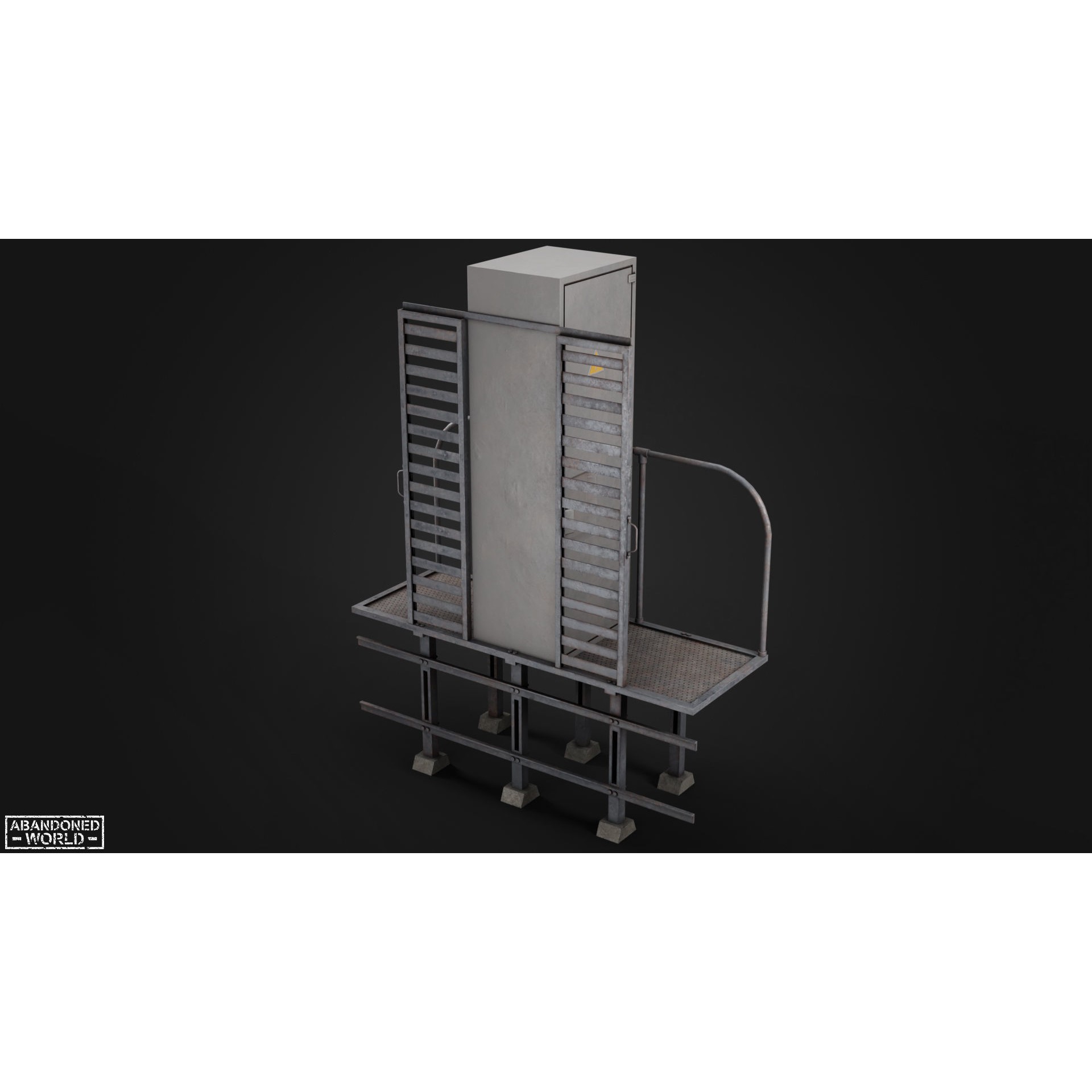 Old Electrical Boxes Set - Low-Poly Game-Ready 3D Model - View 14