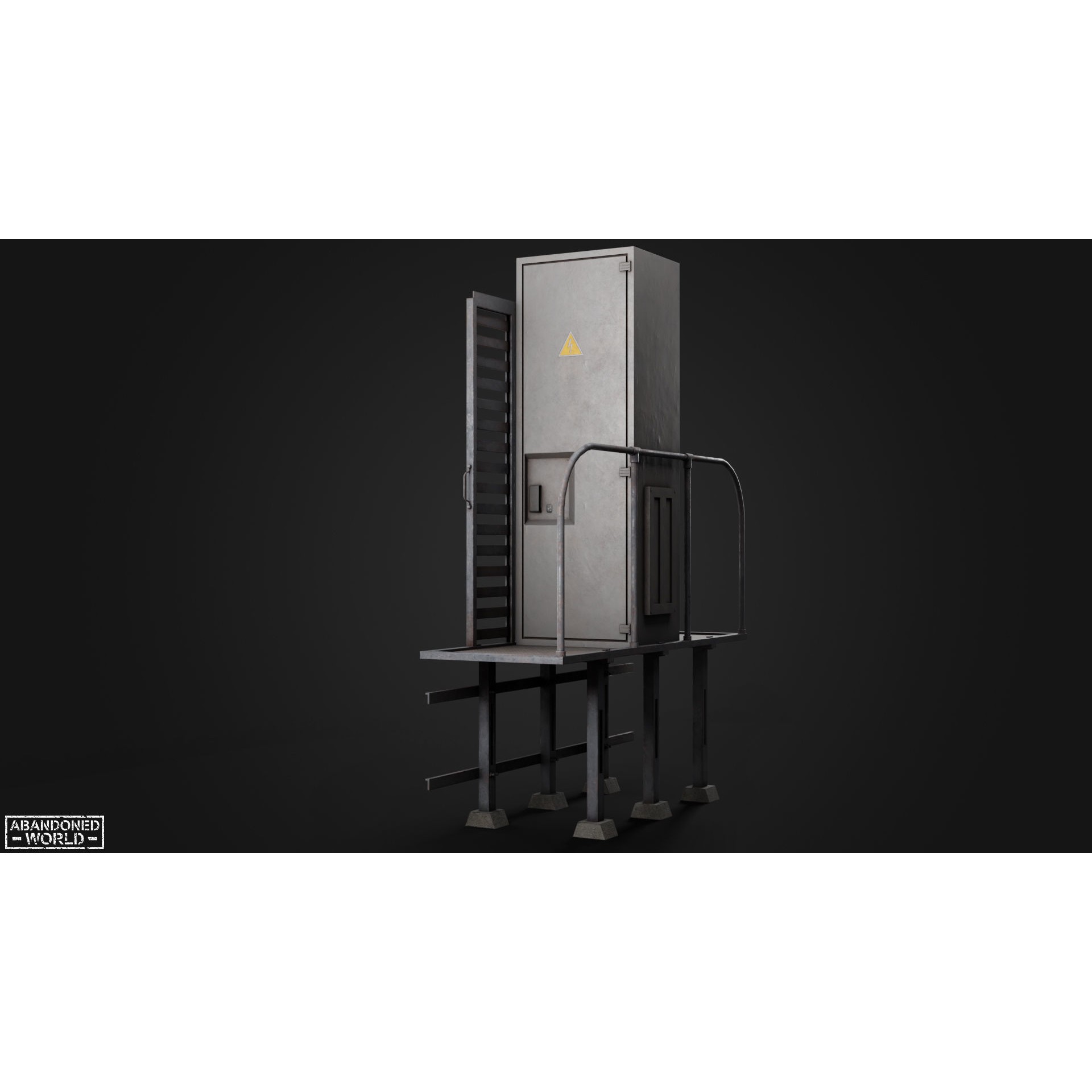 Old Electrical Boxes Set - Low-Poly Game-Ready 3D Model - View 15