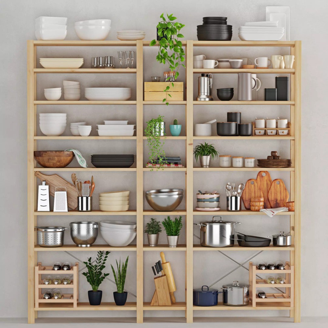 Kitchenware 3D Model – Tableware Set, PBR Textures, OBJ, FBX - View 2