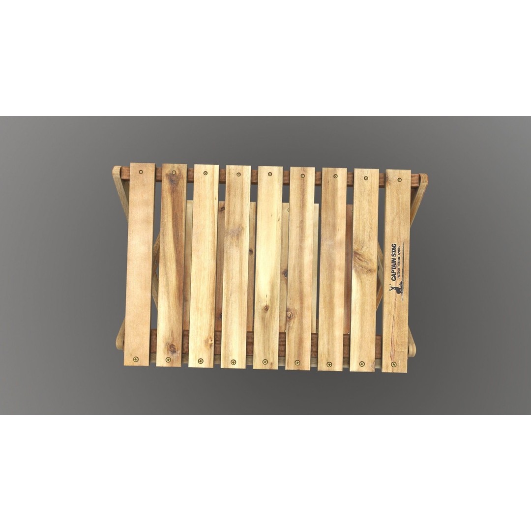 Foldable Wooden Rack 3D Model – Low Poly Game Asset, FBX - View 10