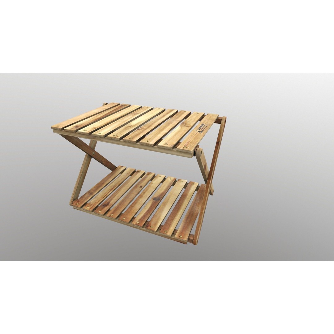 Foldable Wooden Rack 3D Model – Low Poly Game Asset, FBX - View 11