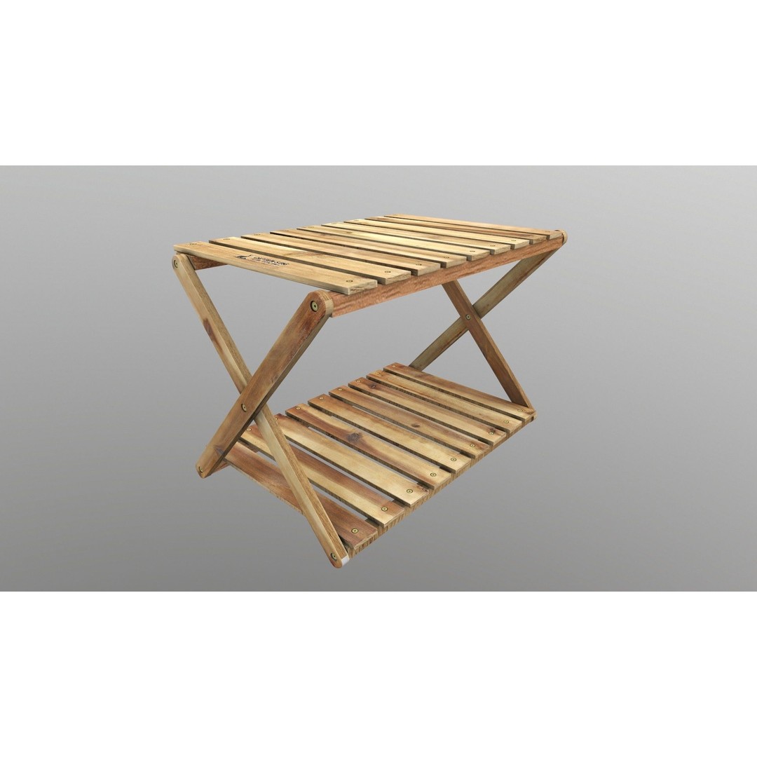 Foldable Wooden Rack 3D Model – Low Poly Game Asset, FBX - View 6