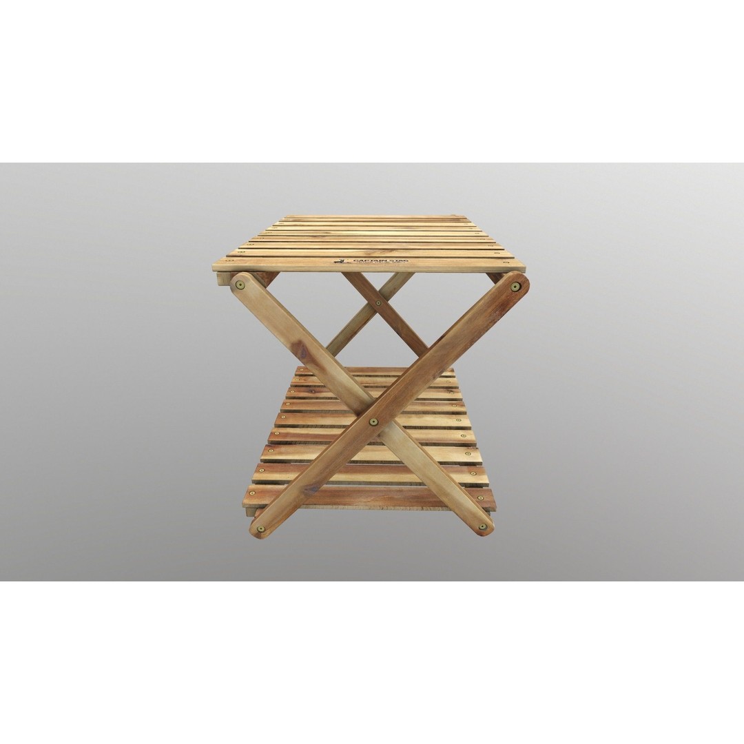 Foldable Wooden Rack 3D Model – Low Poly Game Asset, FBX - View 7