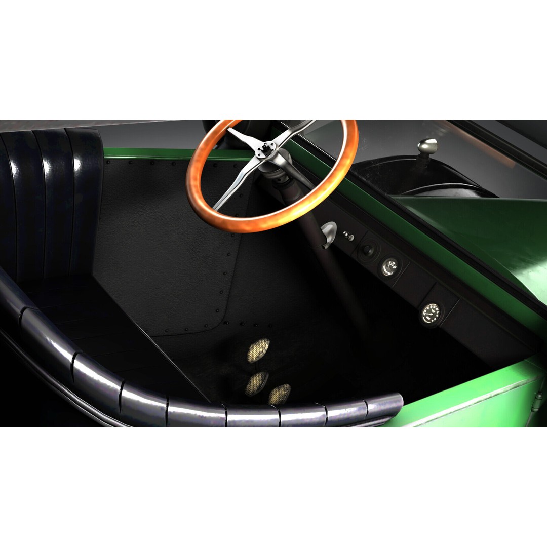 1924 Classic Car 3D Model – PBR Game-Ready Asset, FBX/Blender - View 6