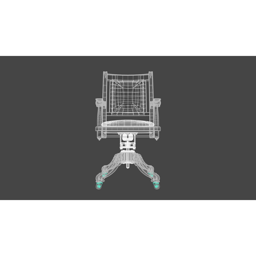 Victorian Chair 3D Model – Low Poly Game Asset with PBR Textures