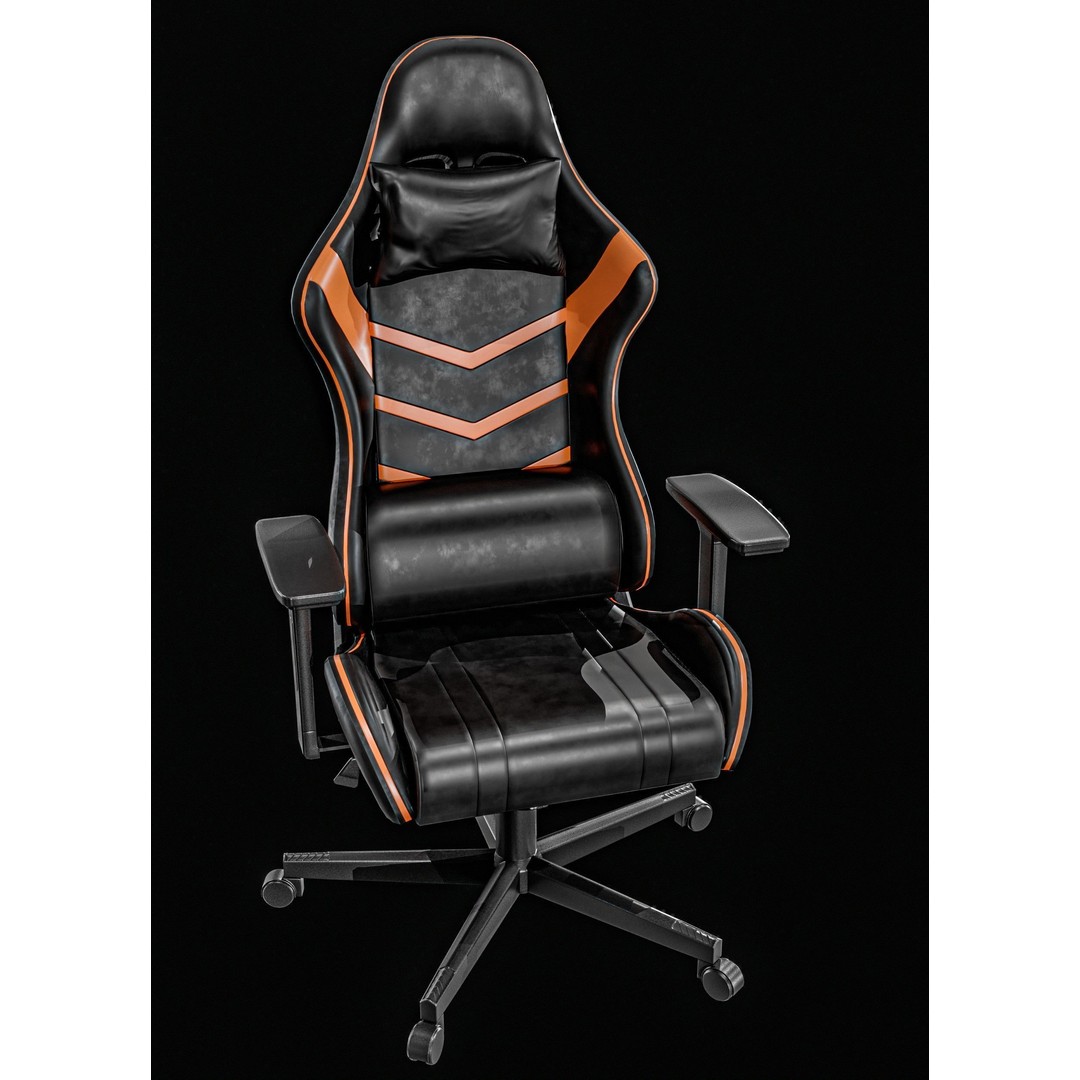 Gaming Chair 3D Model – Low Poly PBR Asset, FBX, OBJ Formats - View 14