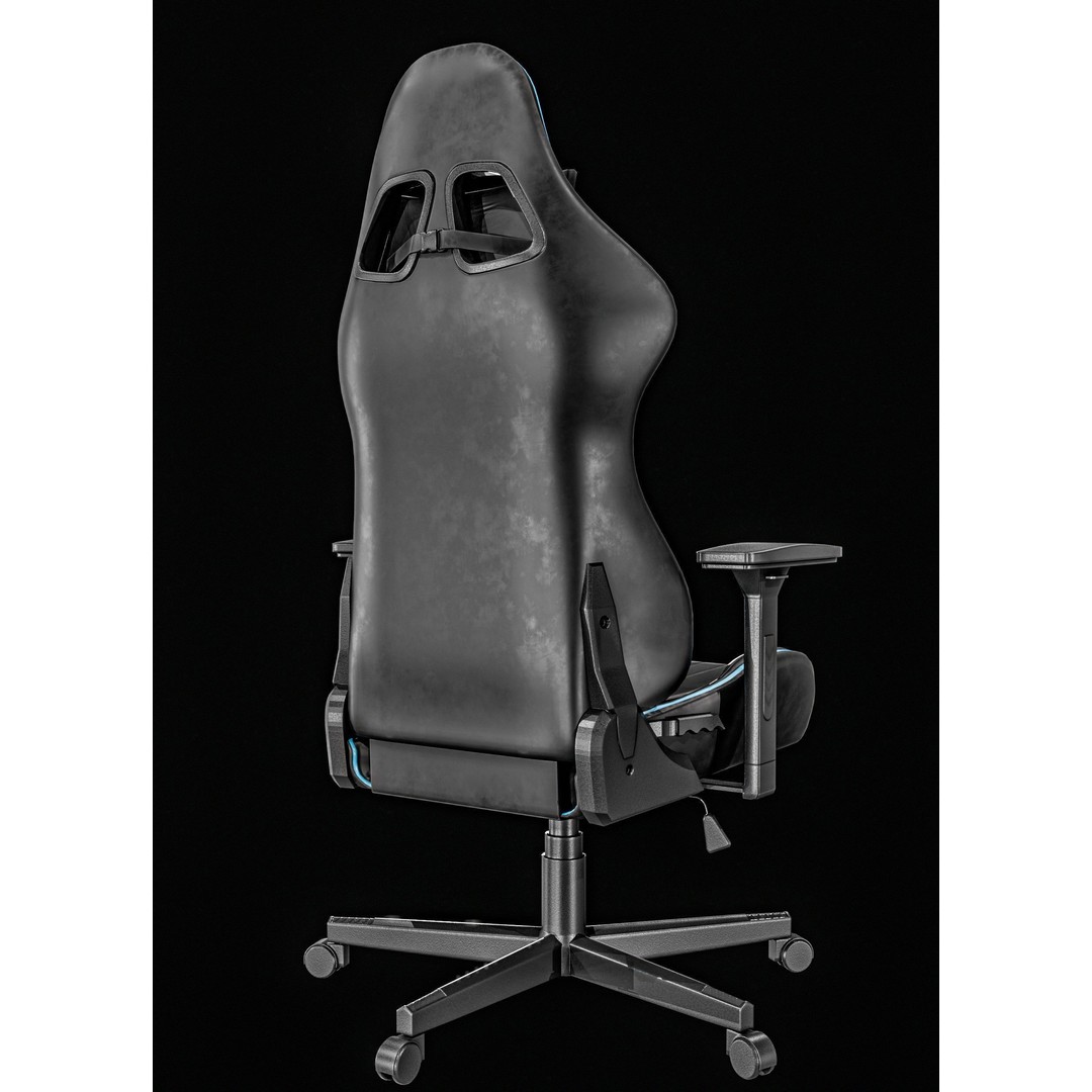 Gaming Chair 3D Model – Low Poly PBR Asset, FBX, OBJ Formats - View 16