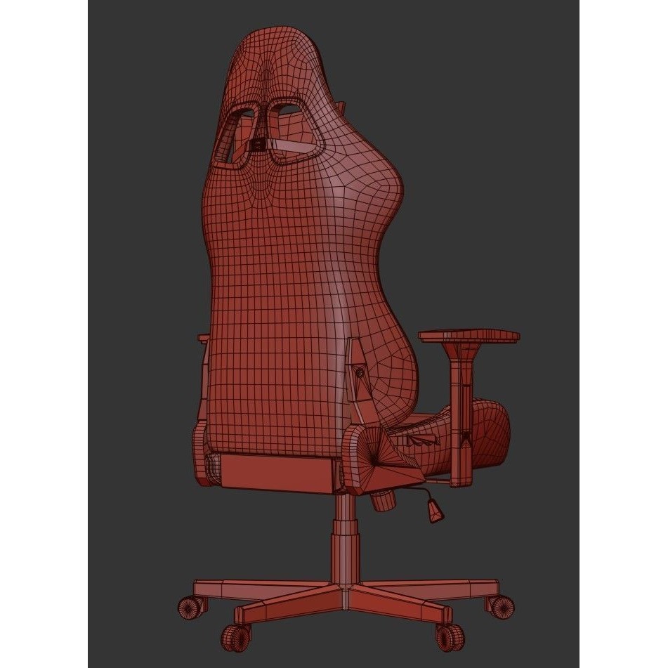 Gaming Chair 3D Model – Low Poly PBR Asset, FBX, OBJ Formats - View 29