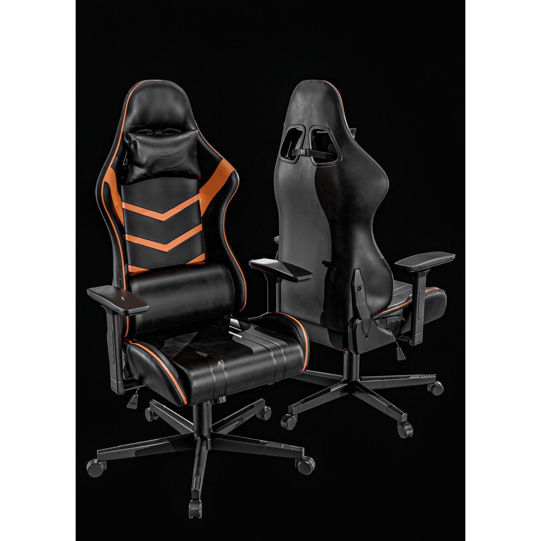 Gaming Chair 3D Model – Low Poly PBR Asset, FBX, OBJ Formats - View 7