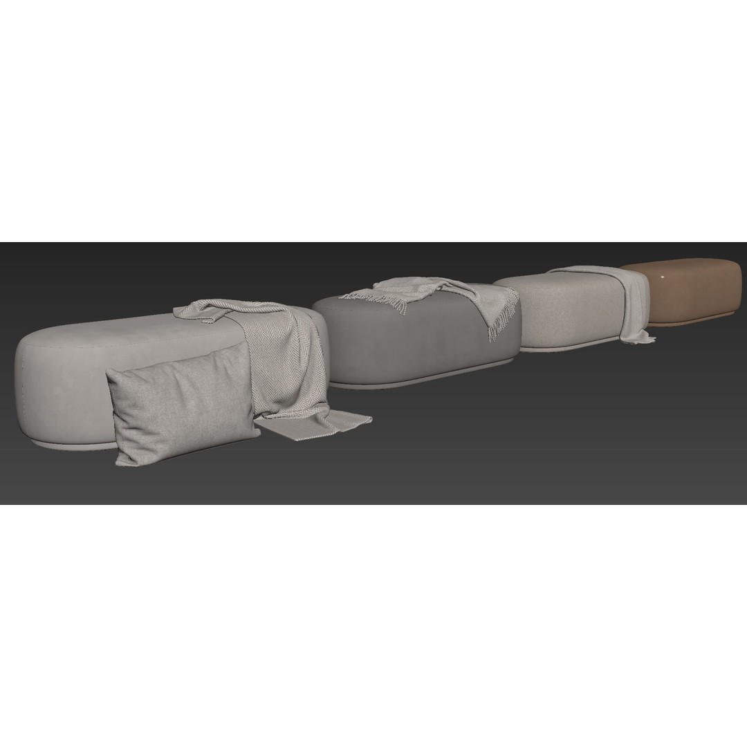 Stock Helsinki Bench 3D Model – Modern Scandinavian Design, FBX - View 13
