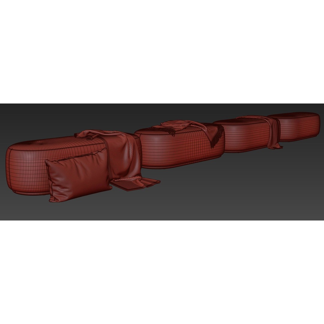 Stock Helsinki Bench 3D Model – Modern Scandinavian Design, FBX - View 15